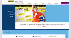 Desktop Screenshot of cdusport.cz