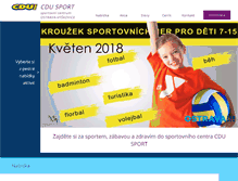 Tablet Screenshot of cdusport.cz